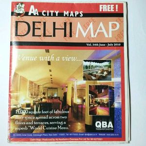 Vintage Delhi City Map Old 2010 Edition A0 Size
