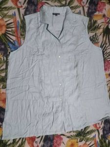 Sleeveless Light Blue Top