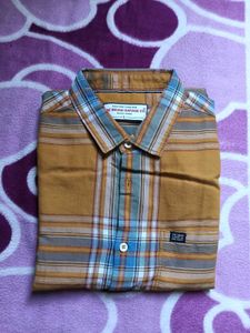 L Size Cotton Mustard Colour Shirt