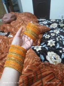 Orange Golden Bangles