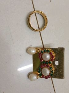 Beautiful Ring And Silver Ear Drops