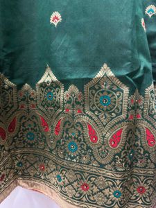 Royal Green Banarasi Kurta Set