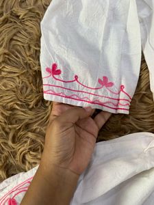 Pure Cotton Embroidered Short Kurti