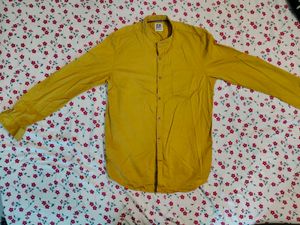 DNMX Cotton Slim Fit Shirt - Mustard