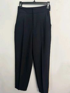 zara blue black Trousers