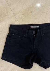 Black Denim Shorts