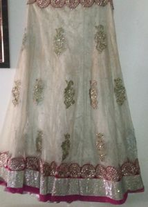 Women&#39;s Rose And cream Lengha choli
