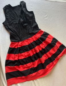 Red &amp; Black Striped Dress