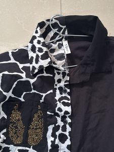 Classy Printed Black Shirt