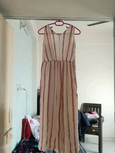 Striped Sleeveless Jumpsuit