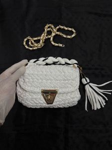White Party Wear Handbag