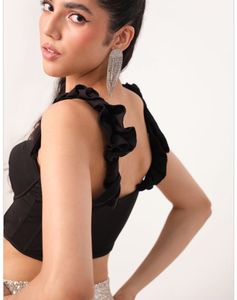 NEWME- Elegant Black Bustier Flat Lay 🖤👗✨