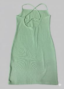 Mint Green Ribbed Dress