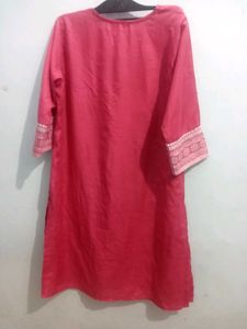 Pink Embroidered Tunic Dress
