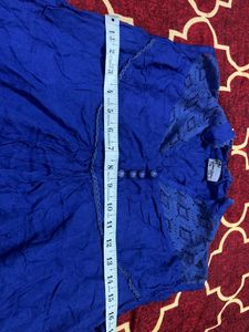 Sleevless Blue Top