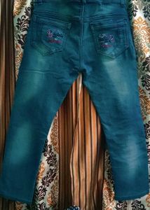 Teal Wash Denim Jeans
