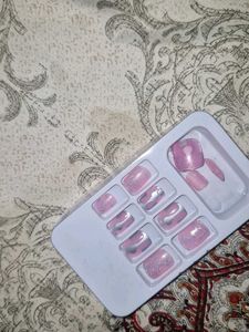 DIY Nail Tips - Pink &amp; Silver