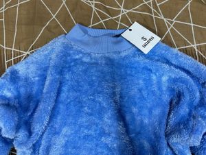 Blue Fuzzy Sweatshirt
