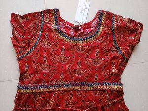 Red Could Beautiful Kurta With Hip Belt