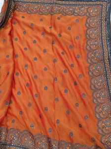 Elegant Orange Saree