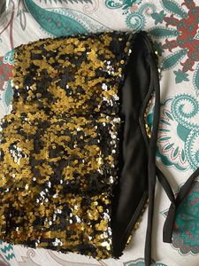 Sequence Crop Top &amp; Velvet Skirt