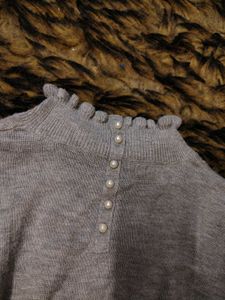 pearl Gray Knit Sweater