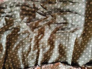 Olive Green Floral Saree