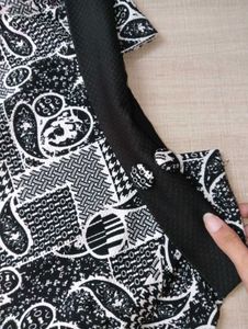 Black &amp; White Patchwork Dress