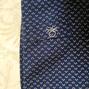 Stylish Blue Patterned Men&#39;s Casual Shirt