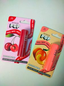 Sugar Pop Lip Balms - Cherry & Peach Tint