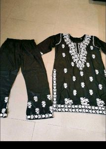 Chikankari Kurta Pant Set