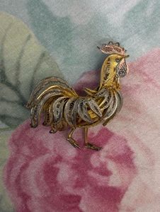 Vintage Rooster Brooch