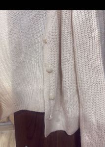 cream knit cardigan