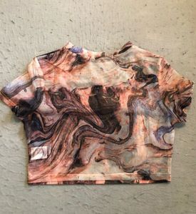 Shein Abstract Cropped Top