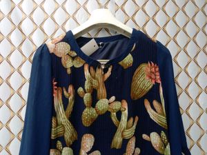 New With Tag Korean Feather Print Frill Top