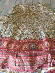 One Tym Used Lehnga With Full  Work Blouse