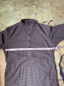 Chikankari charcole grey Kurta