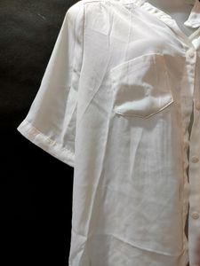 High Low Semi Transparent White Shirt
