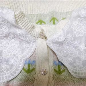 Floral Lace Collar Cardigan