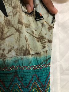 Blue Printed Maxi Dress