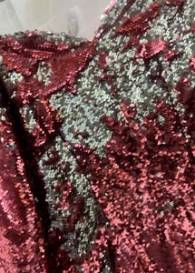 pink sequin dress