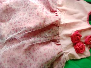Handmade Pink Floral Dress