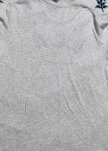 Old Navy Men Grey Cotton Oversized Tshirt