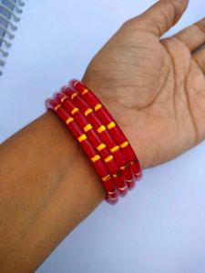 Red Bangles Set Of 4