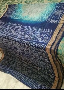 3Brand New bandhani cotton silk saree Set
