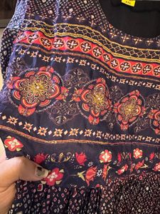 Purple Printed Maxi Dress