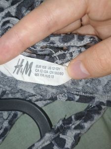 H&amp;M Grey Leopard print Playsuit