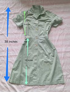 Vintage Green Button-Down Dress