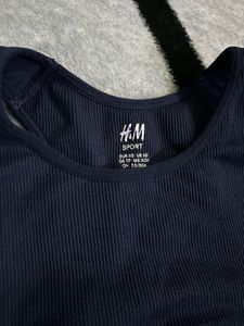 H&amp;M Blue Ribbed Tank Top