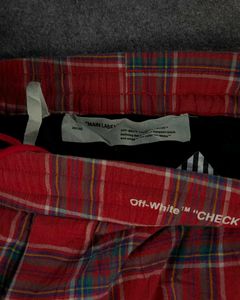 OFF WHITE CHECK SWEATPANTS